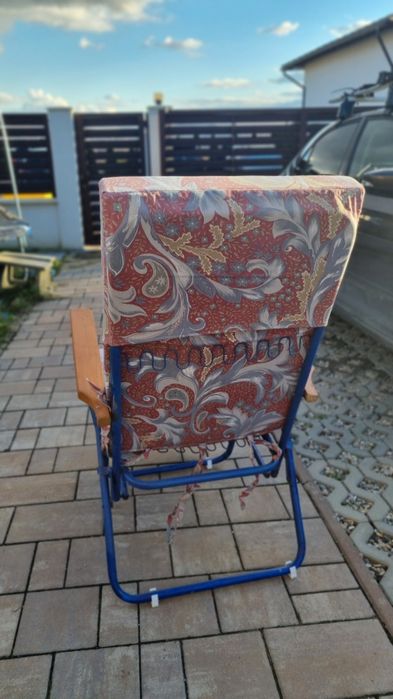 Sezlong structura metalica,saltea burete-2 buc