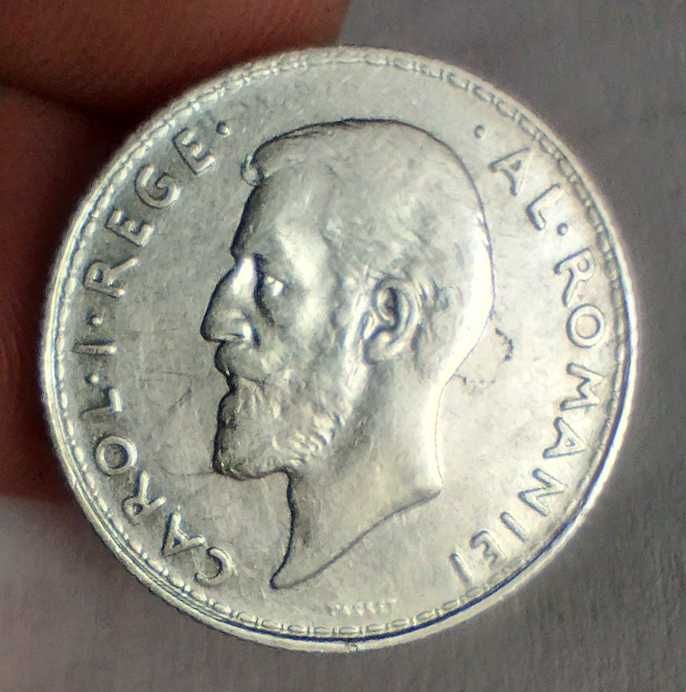 Moneda argint 1 LEU - 1910, Carol I