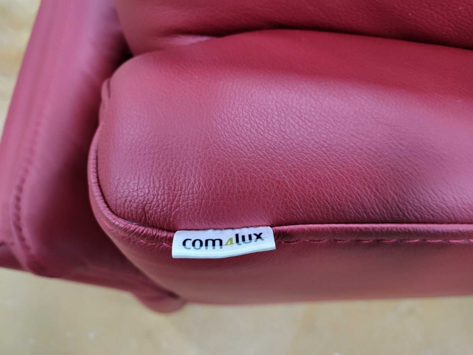 Червен кожен ъглов диван "HUKLA HU-SF15058" с ел.релакс