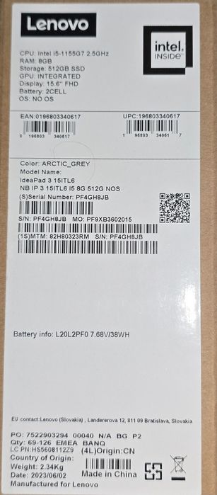 Lenovo IdeaPad 3 15ITL6