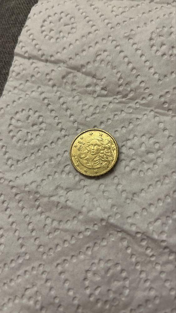 Seltene Italia 10 Cent 2002 Münze. Dețin doua bucăți