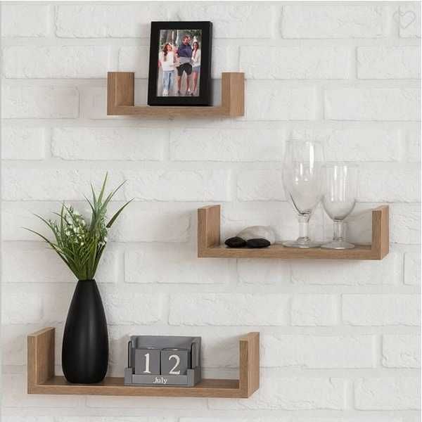 Комплект декоративни рафтове Mercado Trade, За стена, 3бр.