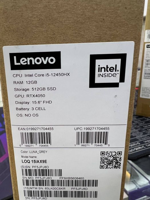 Lenovo Loq/i5-12450hx/rtx4050 6gb