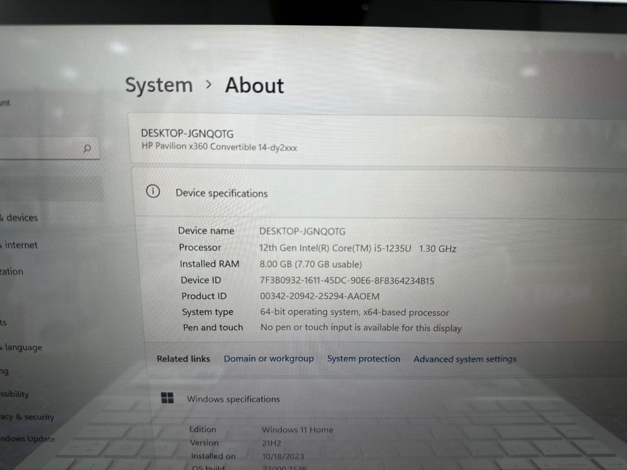 Hp Pavilion x360 Intel Core I5 1235u Ram 8gb SSD 512gb Face&Touch ID