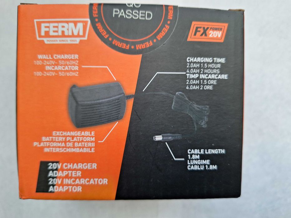 Incarcator rapid acumulatori 20V/ 2.4A sau 4 A, FERM CDA1169