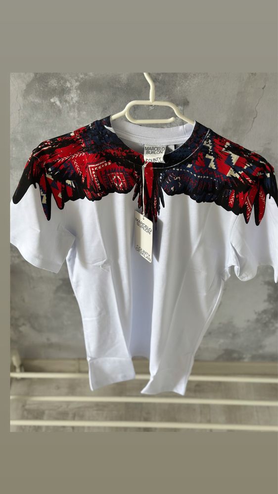 Tricou Marcelo Burlon  Balenciaga off white