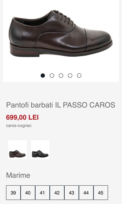 Pantofi barbati IL PASSO, marimea 41, 27 cm
