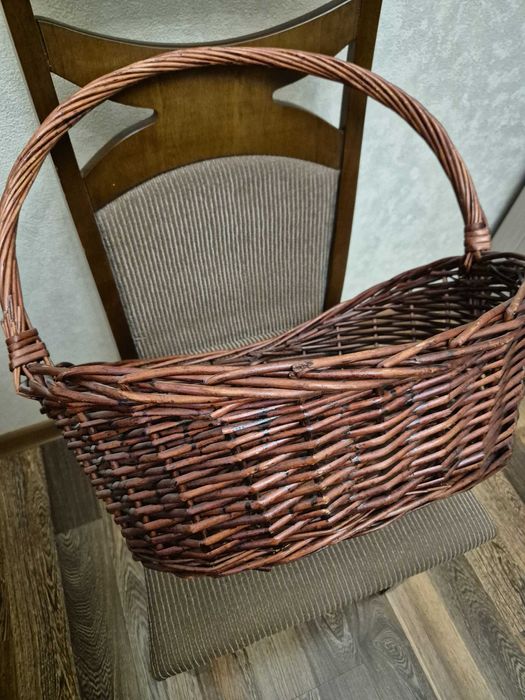 Корзина-с-ручкой ивовая лоза 50х40см.