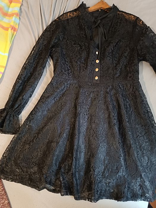 Черна парти рокля голям размер