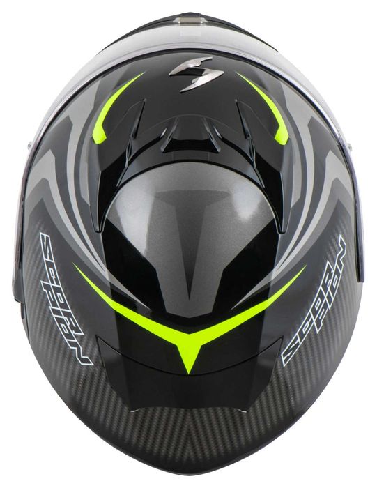 Мото Каска SCORPION EXO-520 EVO AIR TERRA Silver-Neon XS 53-54 ,очила!