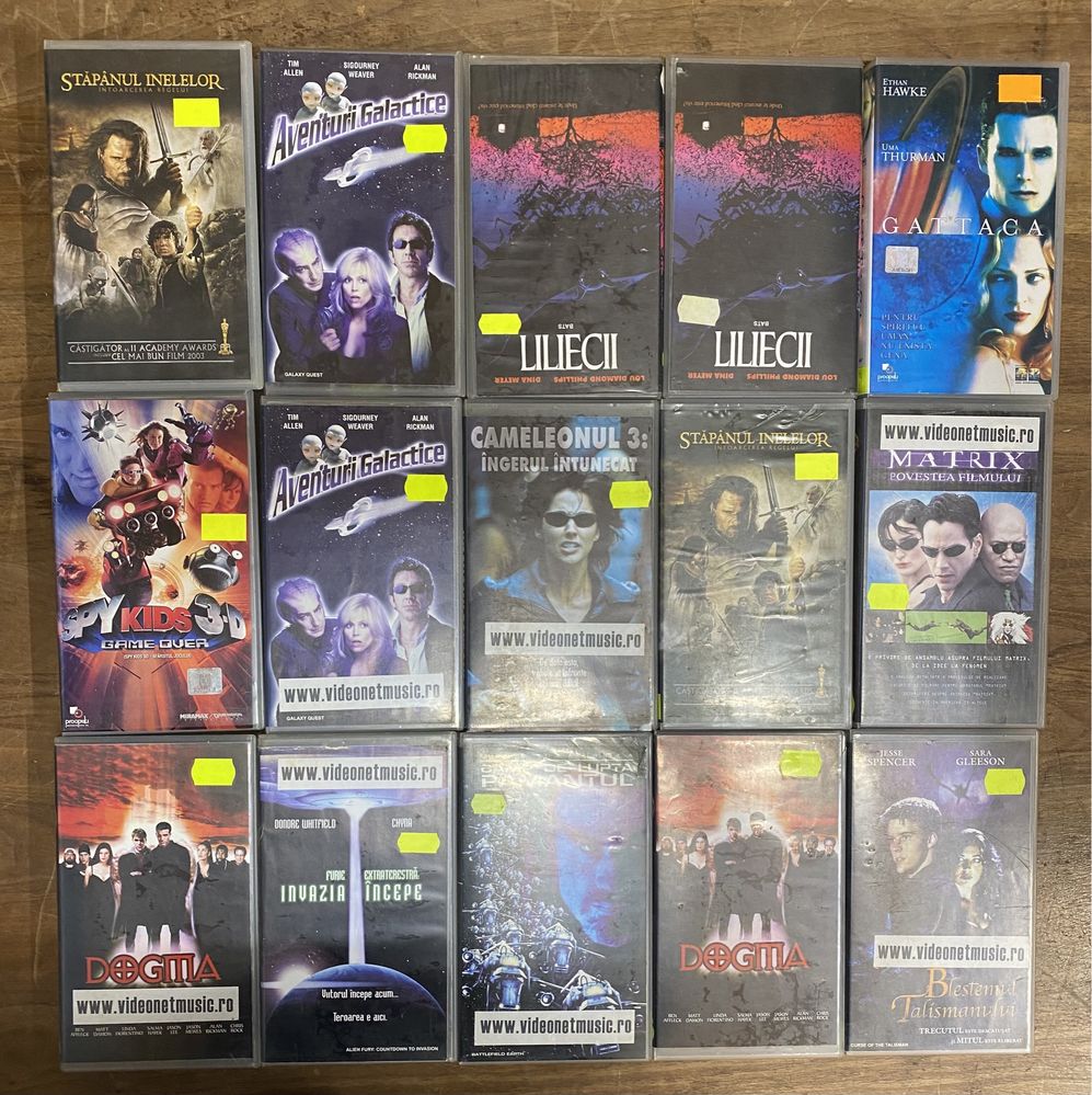 Casete Video VHS, filme SF, subtitrare limba română BOX 7 -18-19-20