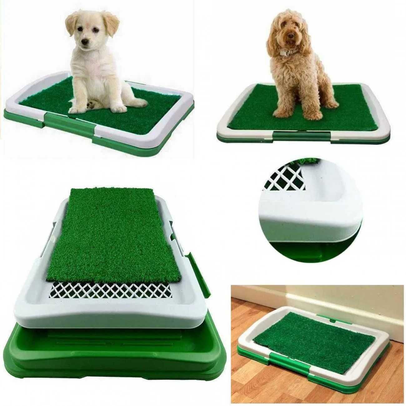 Puppy Potty Pad тоалетна за куче/котка с решетка и изкуствена трева