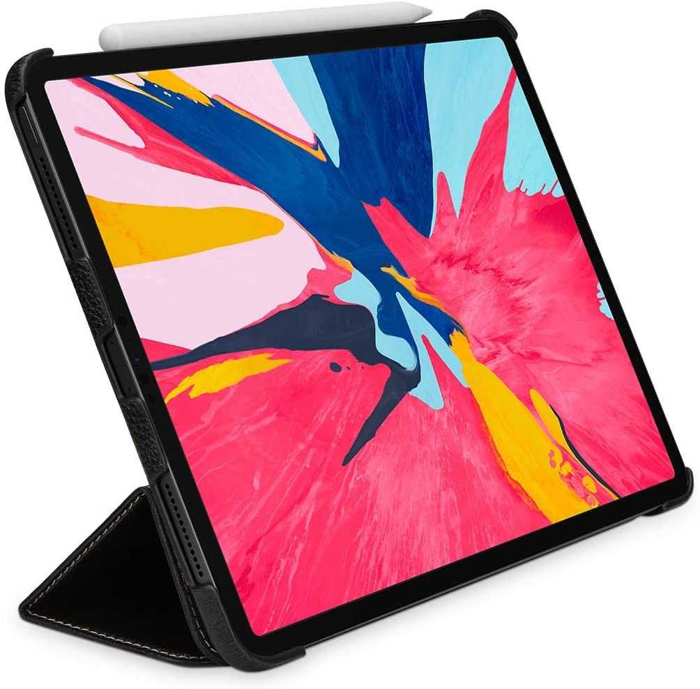 Husă din piele StilGut pentru iPad Pro 11" 2018 neagră Sigilat !