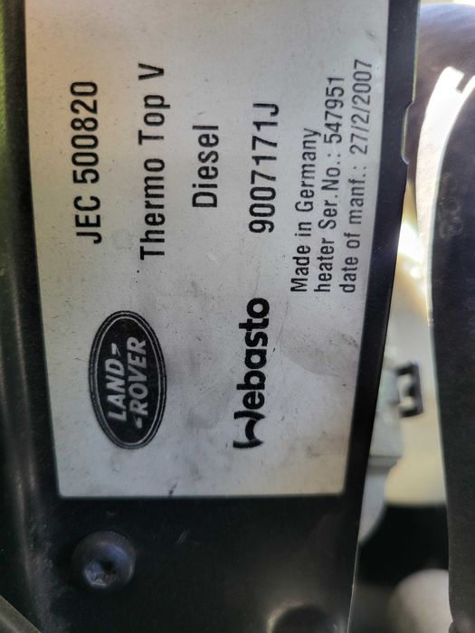 Range Rover Sport L320 дизелова печка Webasto с дистанционно