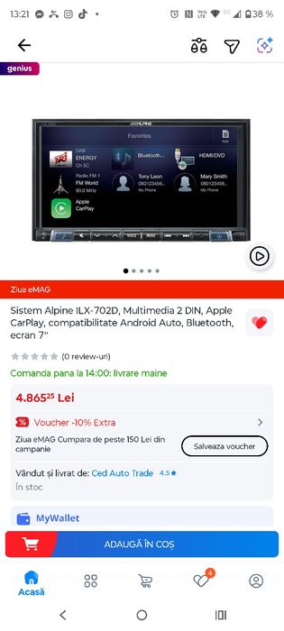 Navigație Alpine ILX-702D