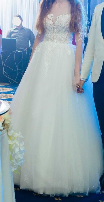 Rochie superbă de mireasă tip prințesă 2 în 1