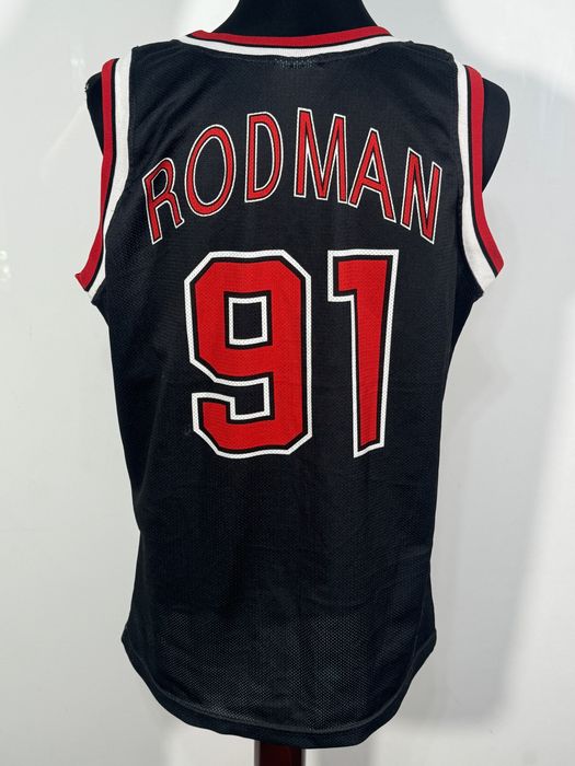 Maiou Champion Vintage 90’ Chicago Bulls NBA Rodman rar size S barbat