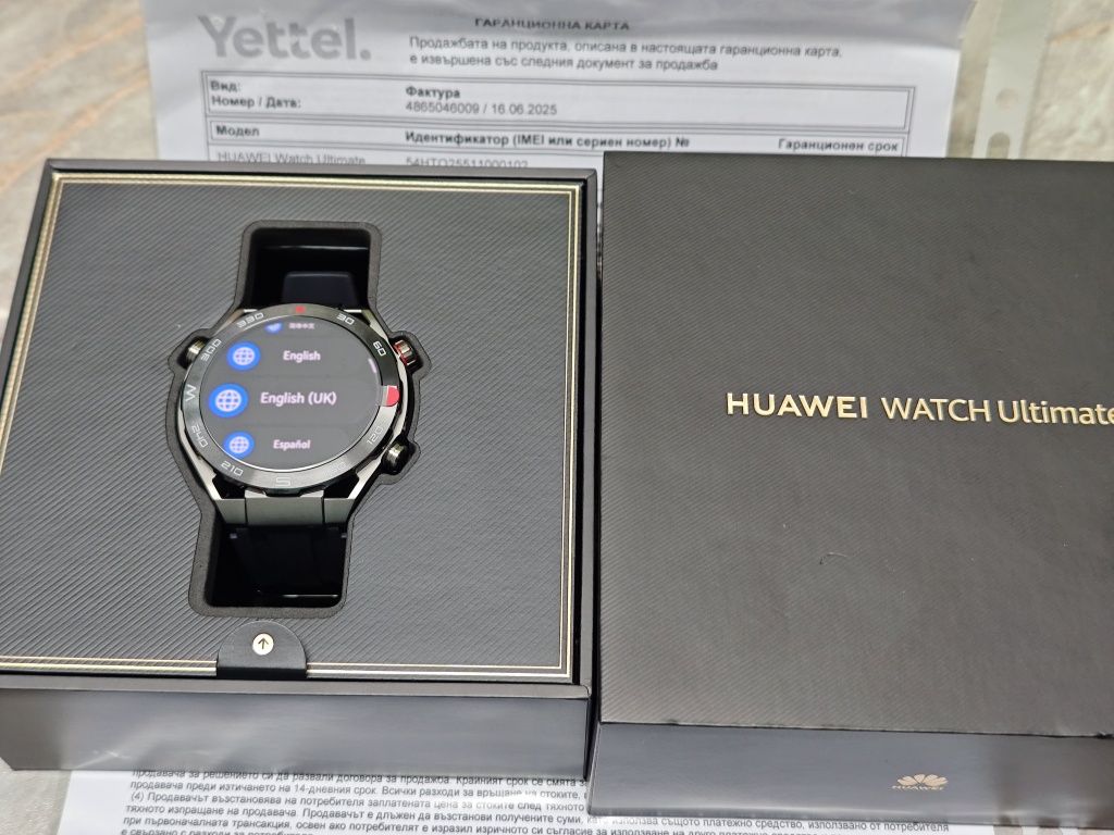 НОВ!!! Смарт часовник HUAWEI WACH Ultimate Expedition Black