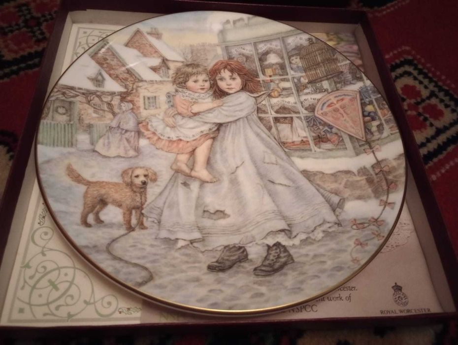 Vand farfurie Craciun Love din portelan englezesc superior