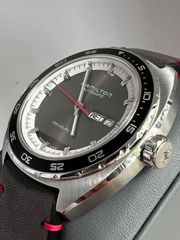 Vand Hamilton Pan Europ day-dat automatic, 42mm, nou in garantie 2ani!