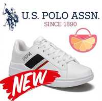 U.S. POLO® № 44 – Мъжки спортно елегантни кожени обувки нови с кутия