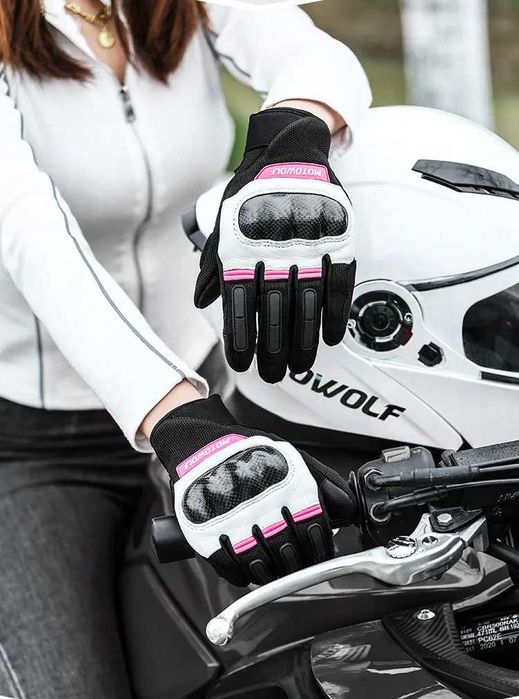 Manusi Moto pentru Femei  protectie articulatii degete touchscreen