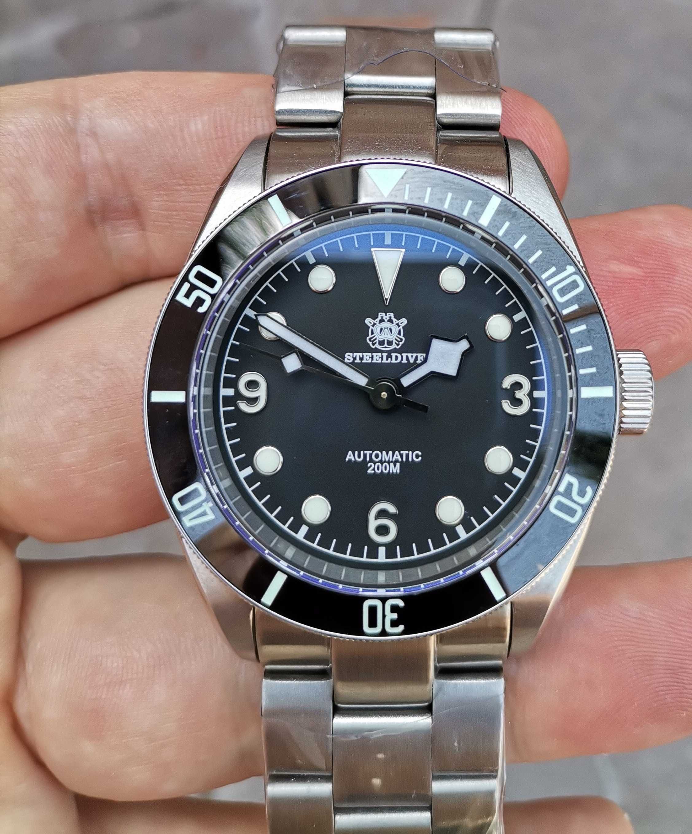 Steeldive 1958 BlackBay Diver Profesional 200m Auto Seiko NH 35 41mm