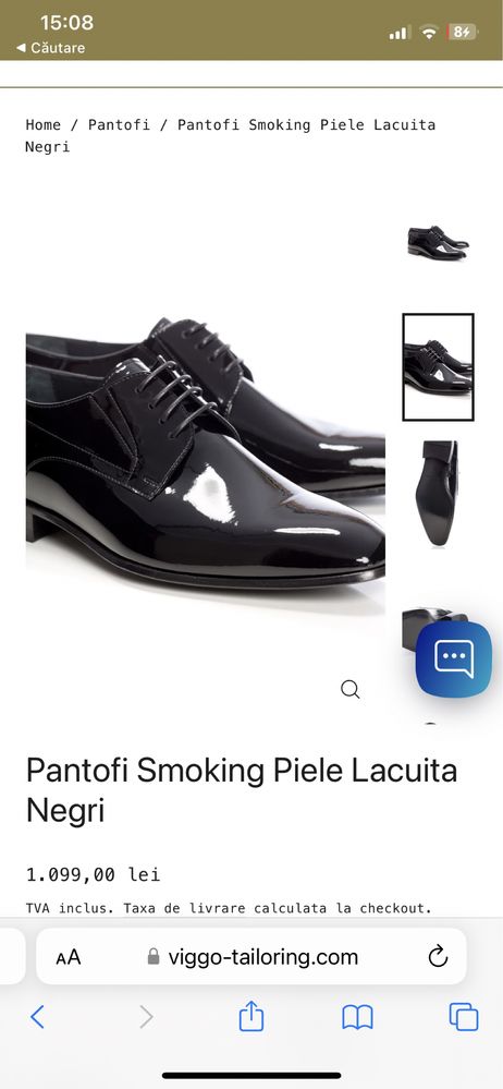 Pantofi lac smoking 41 Viggo