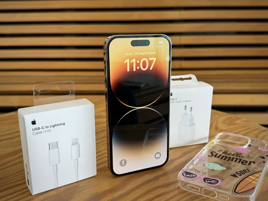 iPhone 14 PRO Gold•128GB•Neverlocked•5G-FARA SCHIMBURI