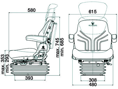 Scaun Tractor Grammer Maximo John Deere Fendt Deutz Case