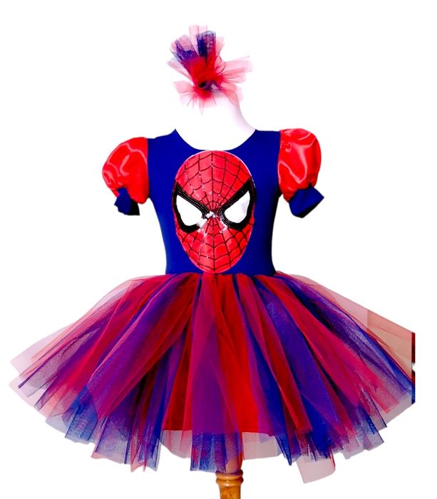 Rochiță spidergirl costum  carnaval halloween 4,5,6,7 ani