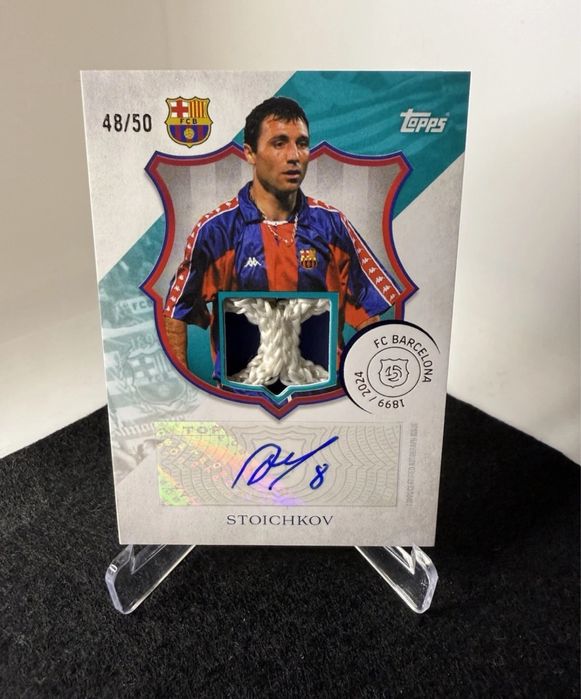 Topps FC Barcelona 125 Years Anniverary Relic Auto Стоичков 48/50