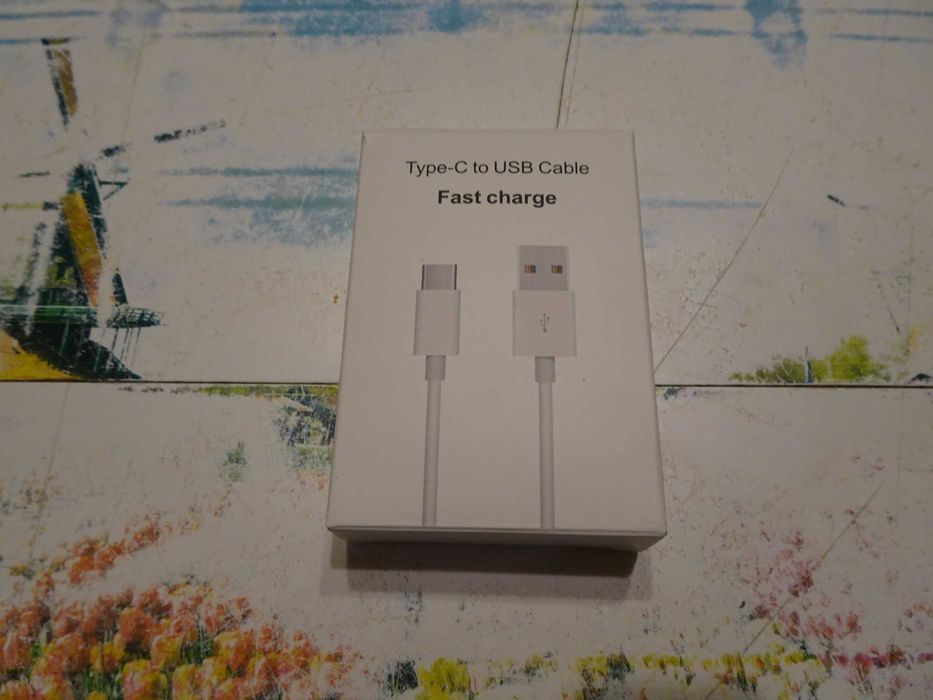 Кабел за зареждане на телефон (type-c към usb-a), дължина 1,5м.