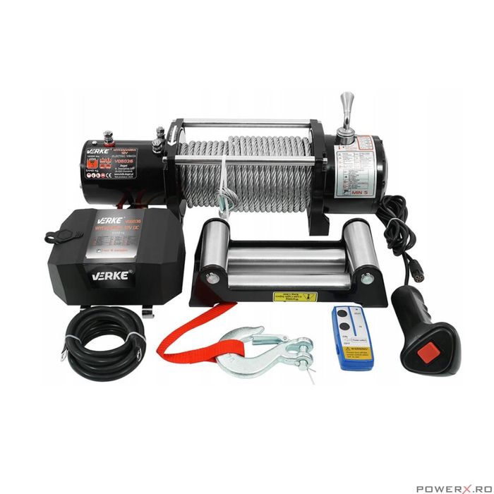 Troliu electric 12 V 130 A, tragere maxima 12000 l, capacitate