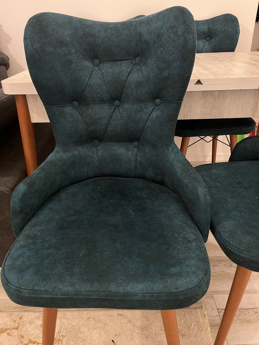 Set Masa Extensibila cu 6 scaune, Lord Modella Turcuaz, 170x80x77cm