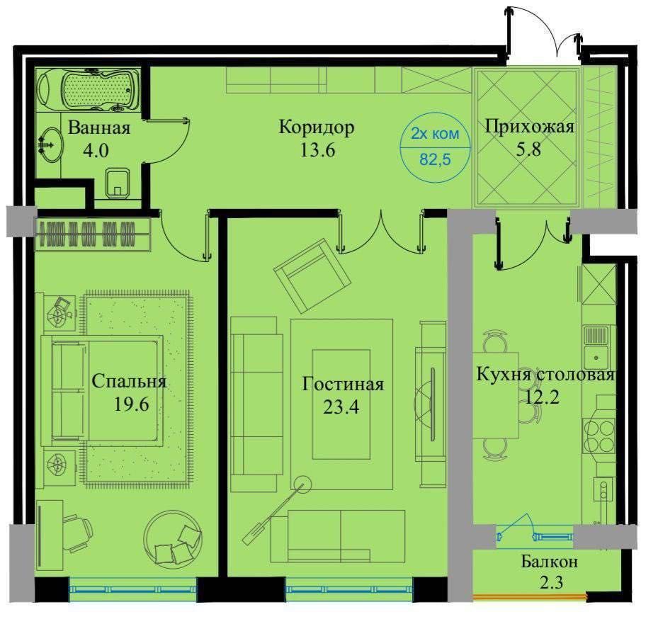 Barocco Продается 3 комнатная коробка Финансовый Институт