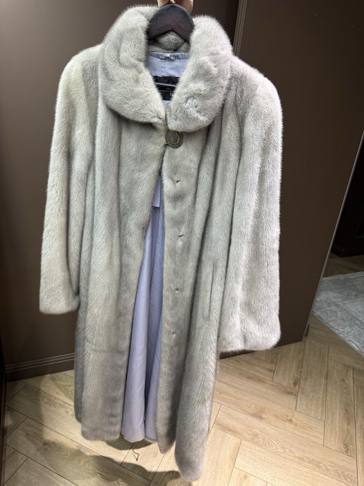 Норковая шуба серая
