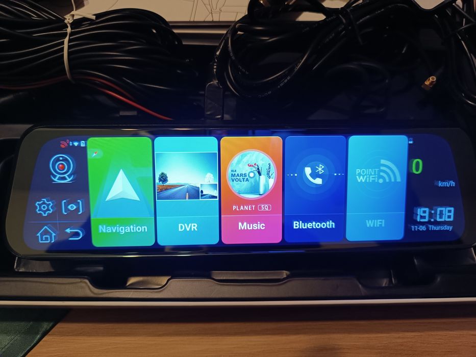 Видеорегистратор огледало с Андроид с ADAS, GPS, Bluetooth