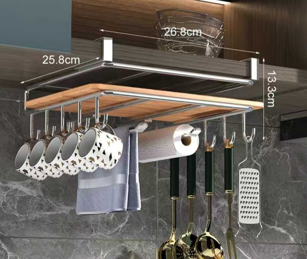 Полка многофункциональная  для кухонных принадлежностей под шкаф