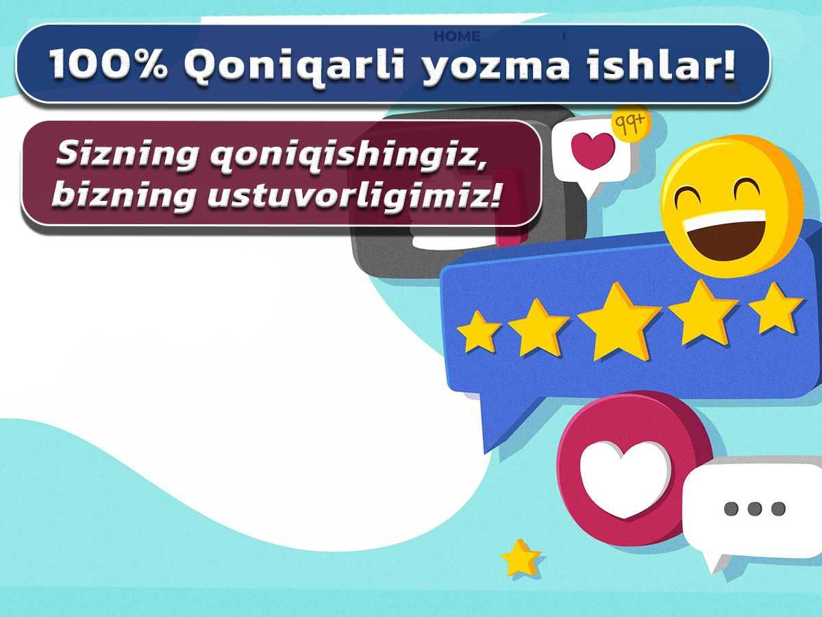 Professional yozish xizmatlari: insho, dissertatsiya va boshqalar!