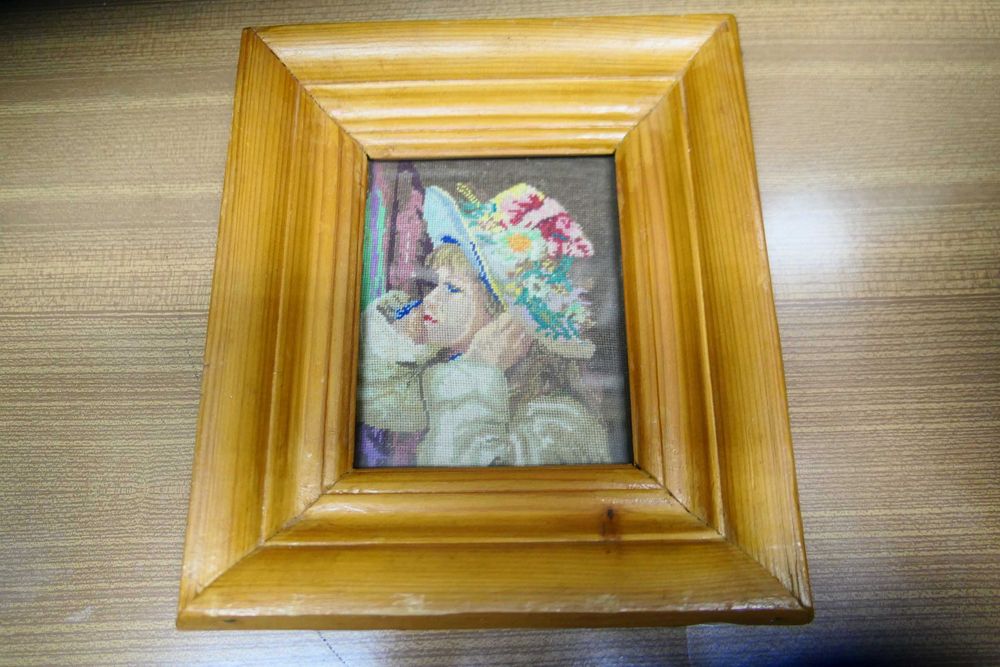 Tablou Decorativ Goblen Tapiserie Rama Lemn Decor Decoratiuni Perete