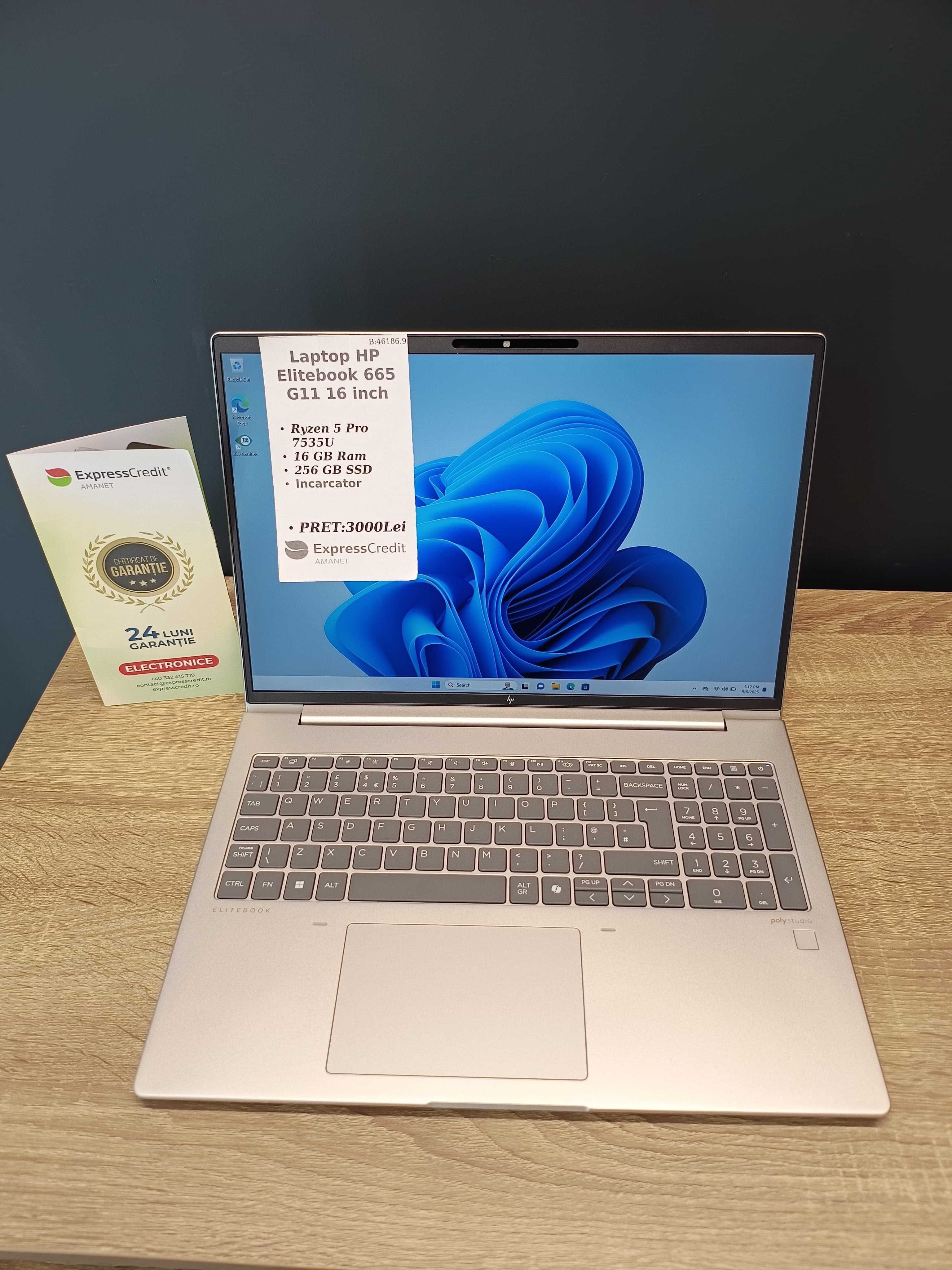(AG51) Laptop HP Elitebook 665 G11 16 inch - Garantie 2 ani!