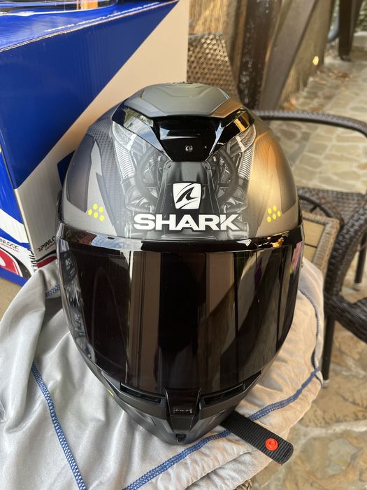 Карбонова Каска Shark Spartan GT Carbon Urikan Mat Anthracite Yellow L
