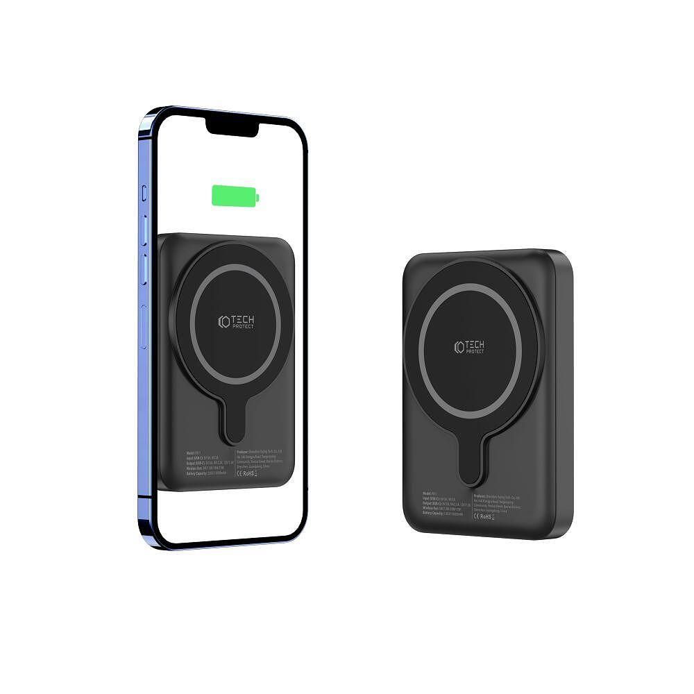 Батерия tech - protect lifemag magsafe power bank 10000mah черна