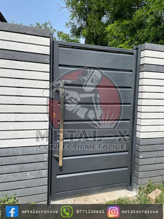 Porti, garduri finisaje premium vopsit electrostatic