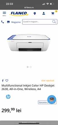 Multifunctional Inkjet Color HP Deskjet 2630, All-in-One, Wireless, A4