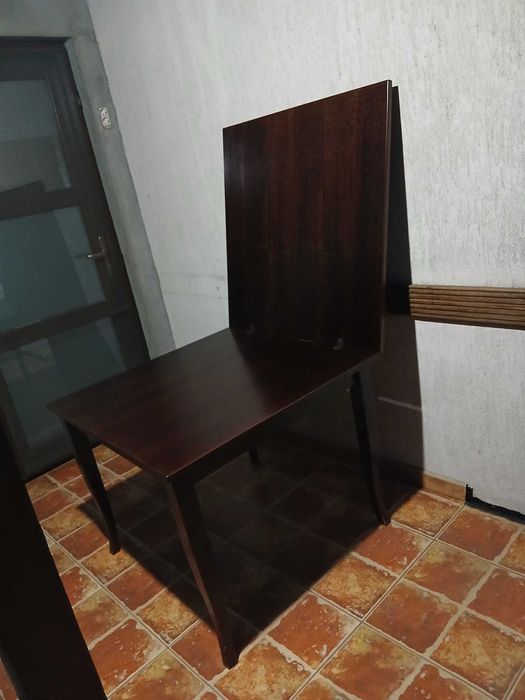 Masa patrata/extensibila, 90 cm/90, din lemn