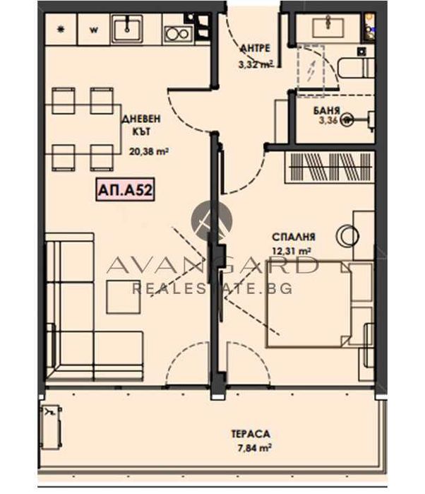 Продава се Двустаен апартамент в Пловдив, Христо Смирненски - 68 кв.м за 1202 €/кв.м - Снимка #2