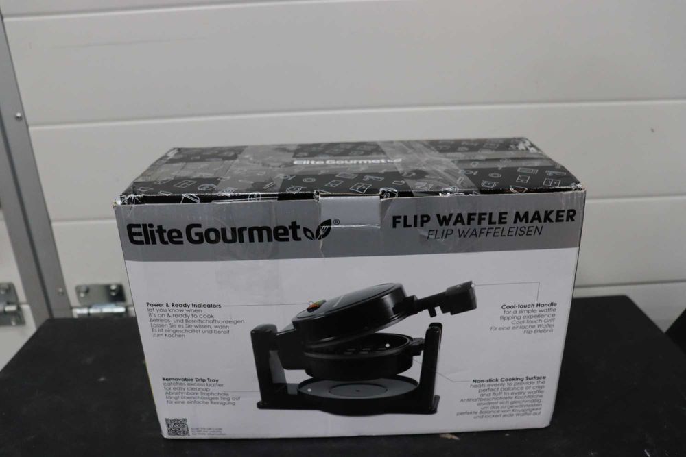 Elite Gourmet EWM460 Незалепваща белгийска гофретна машина, въртяща се