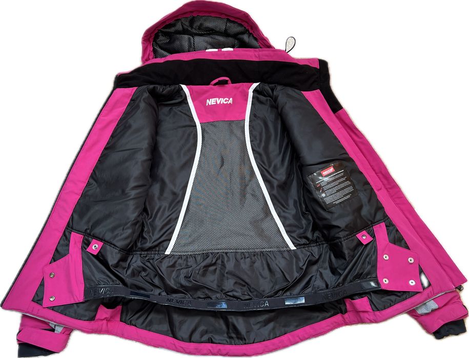 Costum de ski Nevica 10000 mm negru gri roz Recco L UK 12